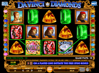 Игровой автомат Da Vinci Diamonds: Dual Play - фото № 1